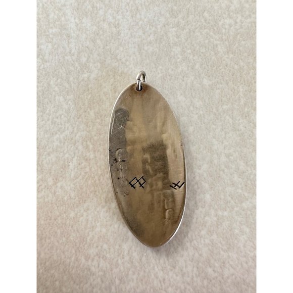 RARE Virgil Thomas PP Hopi Native American sterling silver overlay pendant - Picture 4 of 6
